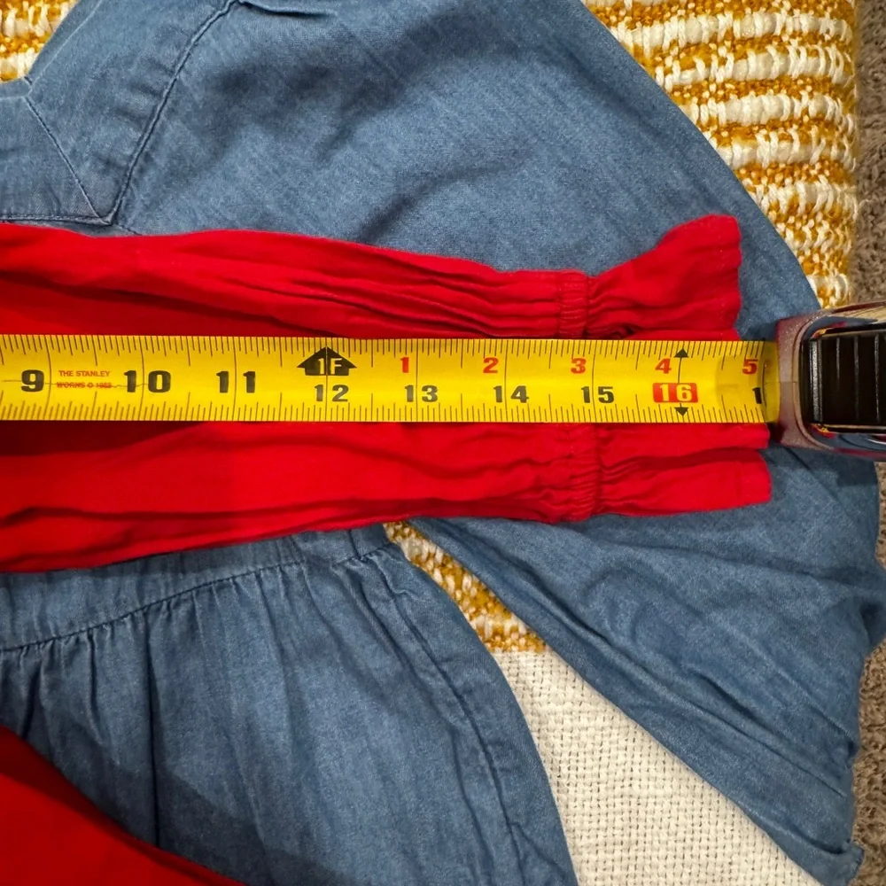 GAP Kids‎ Girls Bundle 2 Dresses Denim and Red Size Small